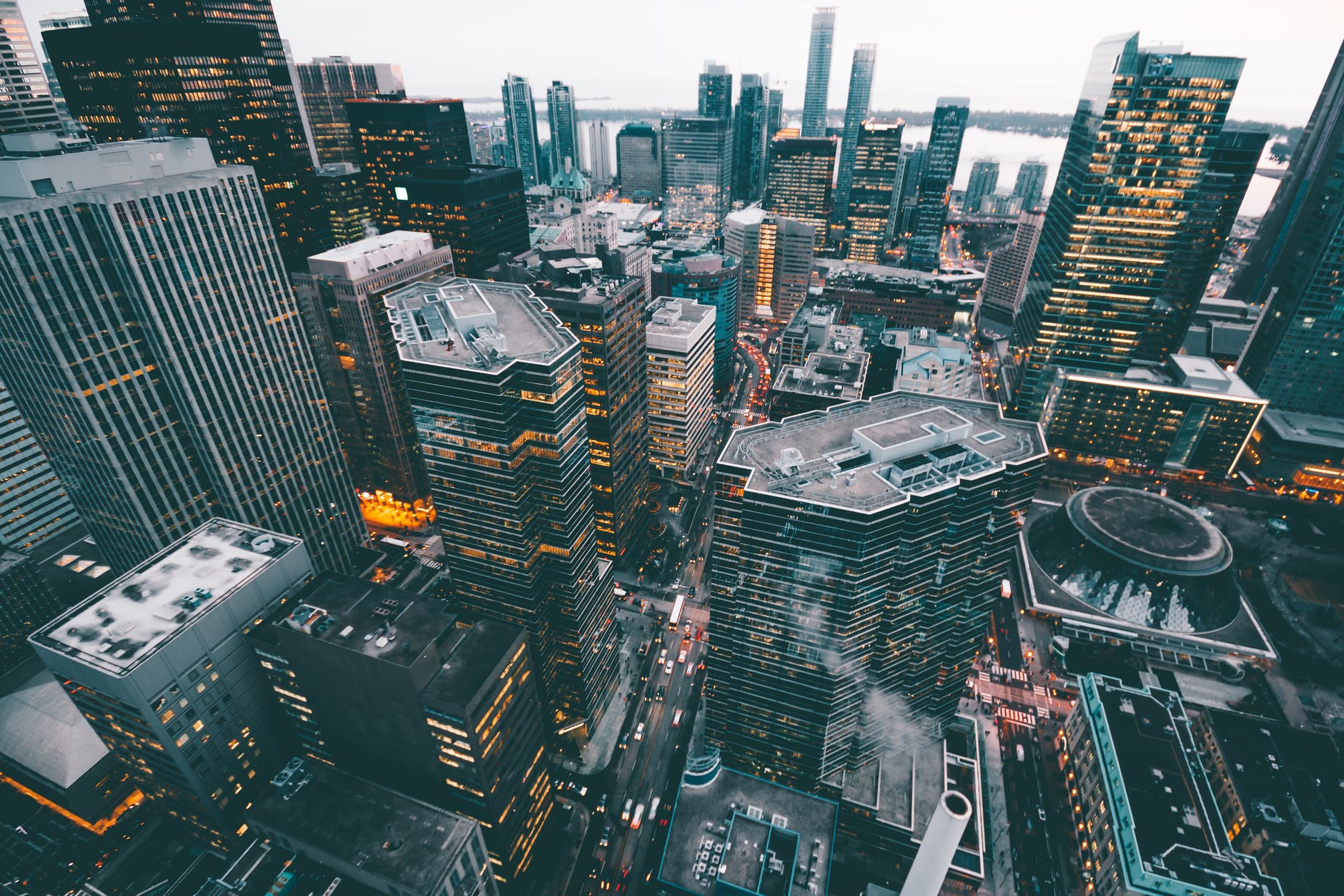 aerial view of a city