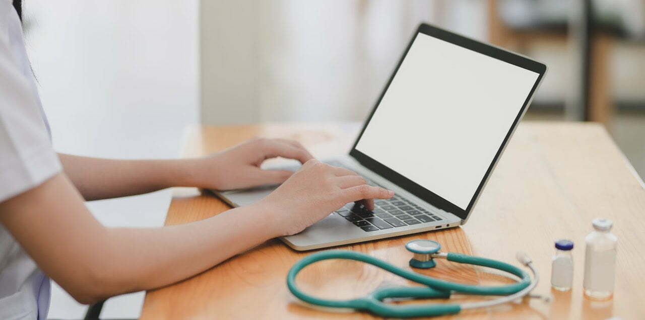 a person using a laptop