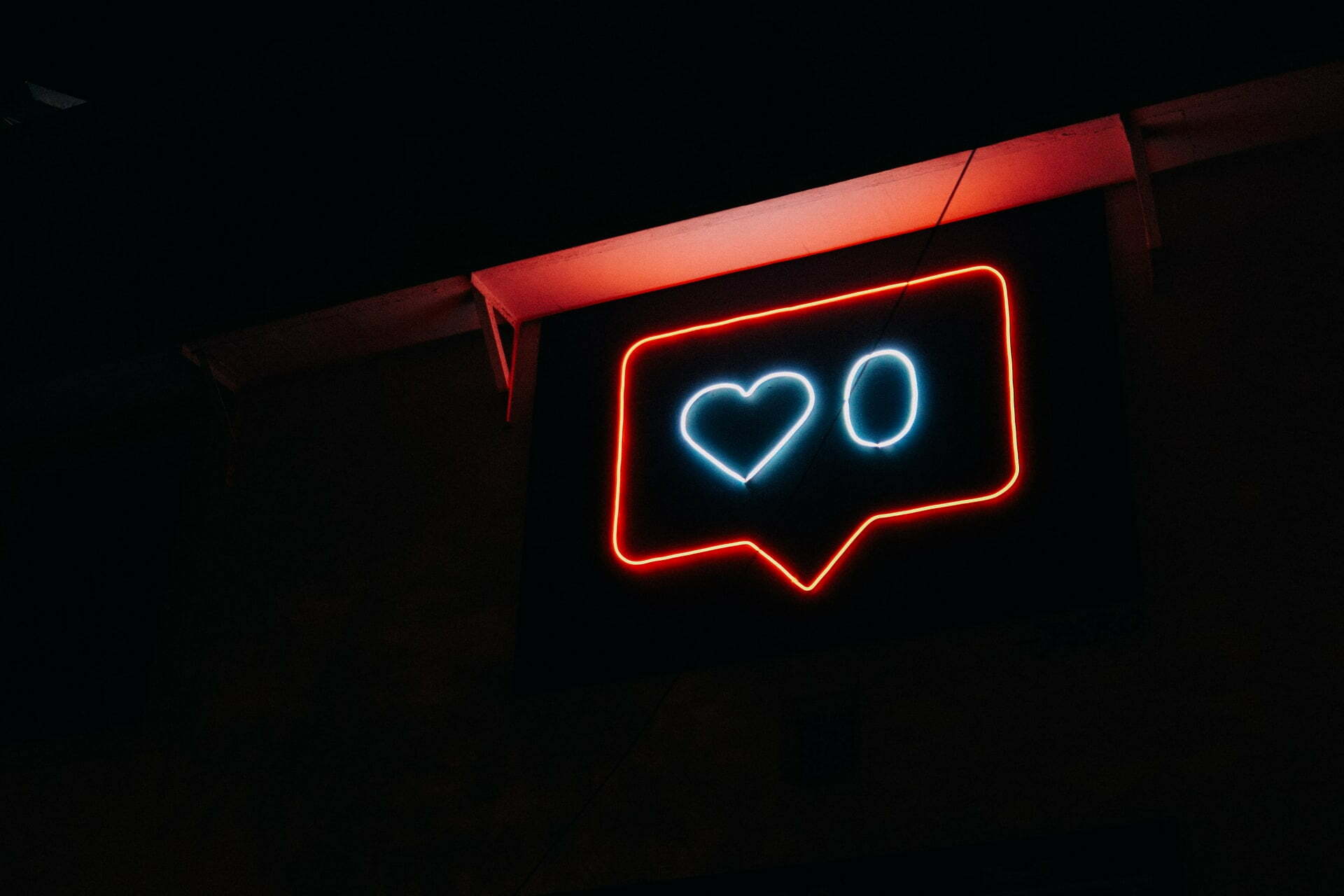 a red lit up object