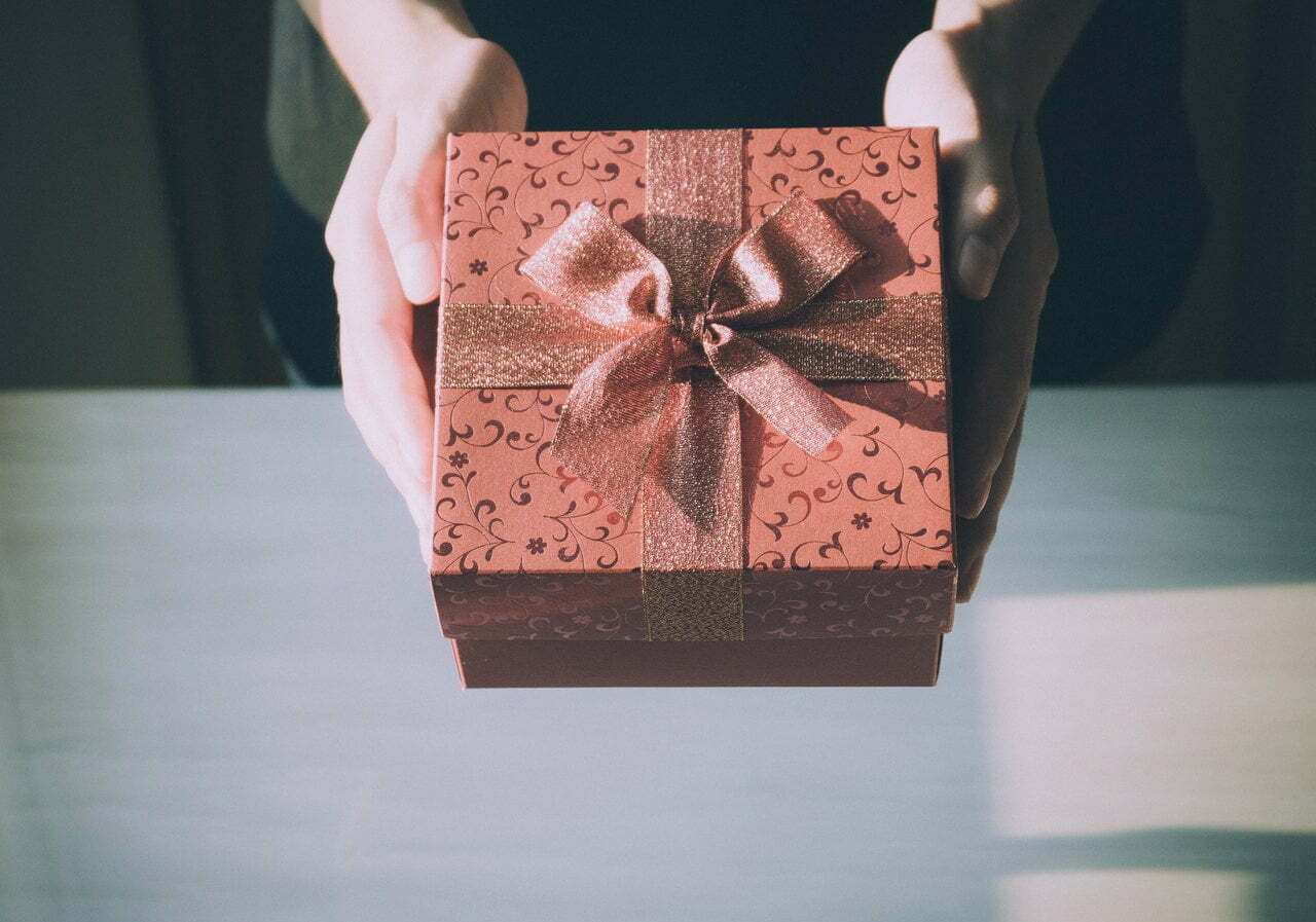 a hand holding a brown object