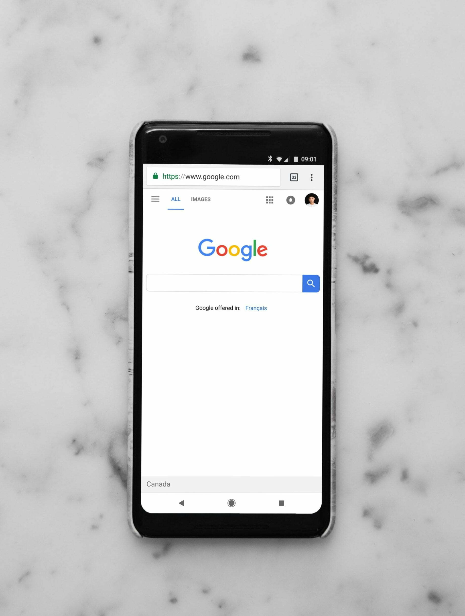 a white cell phone