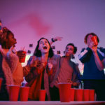 People laughing at the party