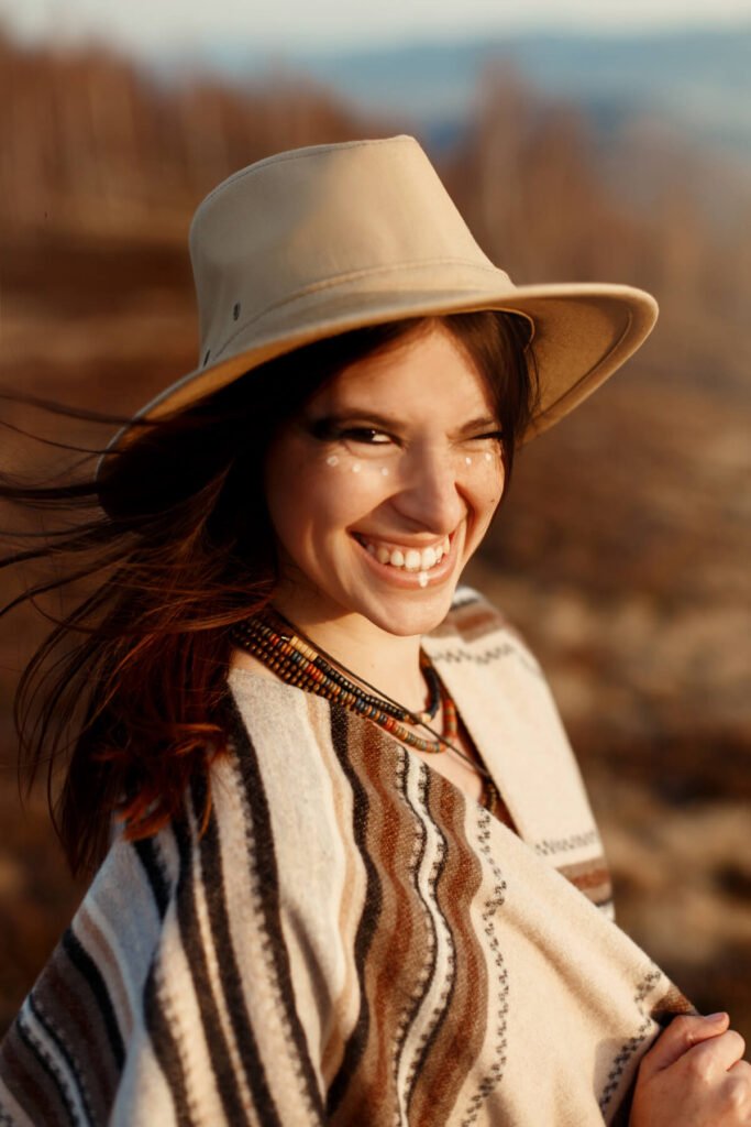 a person wearing a hat